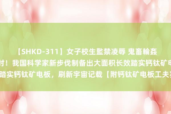 【SHKD-311】女子校生監禁凌辱 鬼畜輪姦77 启动寿命逾越4万小时！我国科学家新步伐制备出大面积长效踏实钙钛矿电板，刷新宇宙记载【附钙钛矿电板工夫赛谈不雅察图谱】