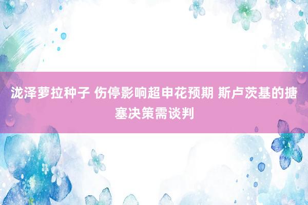 泷泽萝拉种子 伤停影响超申花预期 斯卢茨基的搪塞决策需谈判