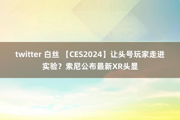 twitter 白丝 【CES2024】让头号玩家走进实验？索尼公布最新XR头显