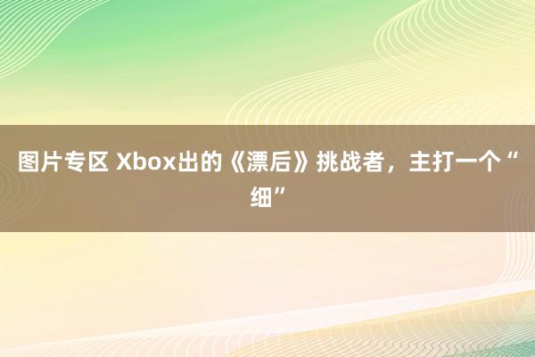 图片专区 Xbox出的《漂后》挑战者，主打一个“细”